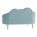 Sofá DKD Home Decor Azul Dorado Azul cielo Metal Nubes Scandi 155 x 75 x 92 cm