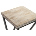 Set of 3 tables Home ESPRIT Puu Metalli 33 x 33 x 68 cm