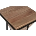 Malý postranní stolek Home ESPRIT Kaštanová Černý Kov Akátové 41 x 41 x 67 cm