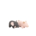 Peluche Crochetts Bebe Cinzento Elefante Porco 30 x 13 x 8 cm 2 Peças