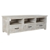 Mobile TV DKD Home Decor 158 x 50 x 54 cm Bianco Legno di mango