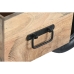 Cassettiera Home ESPRIT Marrone Nero Ferro Legno di mango Moto Loft Consumato 100 x 68 x 105 cm