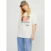 Dames-T-Shirt met Korte Mouwen Jack & Jones Jxpaige Wit