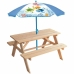 Piknikulaud Fun House Pruun Parasol przeciwsłoneczny (125 x ø 100 cm)