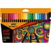 Tuschpennor Bic 978035 Svart Multicolour (24 Delar)