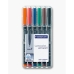 Dauermarker Staedtler 318 WP6 1 mm Schwarz Bunt