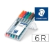 Rotulador permanente Staedtler 318 WP6 1 mm Preto Multicolor