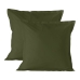 Funda de almohada HappyFriday Basic Verde 60 x 60 cm (2 Unidades)
