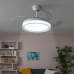 Loftsventilator med LED-lys og 4 foldbare vinger Blalefan InnovaGoods Hvid 72 W Ø49,5-104 cm