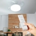 Loftsventilator med LED-lys og 4 foldbare vinger Blalefan InnovaGoods Hvid 72 W Ø49,5-104 cm