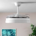 Loftsventilator med LED-lys og 4 foldbare vinger Blalefan InnovaGoods Hvid 72 W Ø49,5-104 cm