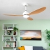 Ventilator de tavan cu lumină LED și 3 palete ABS Wuled InnovaGoods Lemn 36 W 52