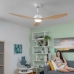 Stropný ventilátor s LED svetlom a 3 ABS lopatkami Wuled InnovaGoods Drevo 36 W 52