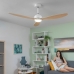 Ventilator de tavan cu lumină LED și 3 palete ABS Wuled InnovaGoods Lemn 36 W 52