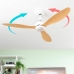 LED Ceiling Fan with 3 ABS Blades Wuled InnovaGoods Wood 36 W 52