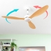Ventilateur de Plafond avec Lumière LED et 3 Pales ABS Wuled InnovaGoods Bois 36 W 52
