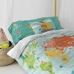 Parure de couette HappyFriday Happynois World Map Multicouleur Lit 1 persone 2 Pièces