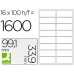 Étiquettes adhésives Q-Connect KF01584 Blanc 100 Volets 99,1 x 33,9 mm