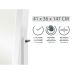 Καθρέφτης Κόσμημα Ποδιού Λευκό Ξύλο MDF (36 x 140 x 36,5 cm)