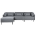 Chaise lonngue sofa DKD Home Decor Grå Metal Moderne 276 x 152,5 x 84 cm