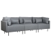 Chaise Longue DKD Home Decor Grau Metall Moderne 276 x 152,5 x 84 cm