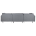 Chaise Longue Sofa DKD Home Decor Grijs Metaal Modern 276 x 152,5 x 84 cm