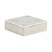 Caixa Decorativa Branco Madeira 22 x 7,5 x 22 cm (4 Unidades)