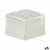 Caixa Decorativa Branco Madeira 11,5 x 8 x 11,5 cm (6 Unidades)