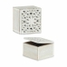 Caixa Decorativa Branco Madeira 11,5 x 8 x 11,5 cm (6 Unidades)