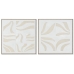 Quadro Home ESPRIT Bianco Beige Astratto Scandinavo 83 x 4,5 x 83 cm (2 Unità)