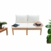 Garden sofa Alma White Brown Acacia 124 x 70 x 77,5 cm
