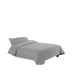 Set di copripiumino Alexandra House Living Lyon Grigio Perla Singolo 4 Pezzi