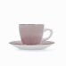 Set di Tazze e Piatti Quid Vita Morning Rosa Ceramica (4 Pezzi) (6 Unità)