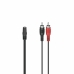 Audio Jack Kabel za 2 RCA Hama 00205186 Crna 10 cm