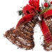 Božični okrasek Rdeča Pisana PVC Ratan Zvonovi 10 x 10 x 22 cm