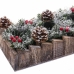 Portavelas Navideño Blanco Rojo Verde Natural Madera Cristal Plástico 30 x 15 cm