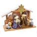 Kerstversiering Multicolour Hout Keramisch Geboorte/Bethlehem 27,5 x 12 x 20 cm (4 Onderdelen)