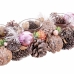 Kerstkaarshouder Wit Roze Plastic Foam Ananas 38 x 15 x 8,5 cm