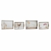 Set pladnjeva DKD Home Decor Pisana zlatan Drvo MDF Vrč Skandinavski 40 x 30 x 6 cm (2 kom.) (12 kom.)