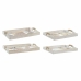 Set van trays DKD Home Decor Wit Zwart Gouden Hout MDF Modern Vaas 40 x 30 x 6 cm (2 Stuks) (12 Stuks)