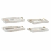 Set pladnjeva DKD Home Decor Bijela Crna zlatan Drvo MDF 40 x 30 x 6 cm (2 kom.) (12 kom.)