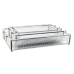 Sett med brett DKD Home Decor Gjennomsiktig Metall Aluminium Krystall Shabby Chic 31 x 18 x 5,5 cm