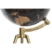 Globe terrestre DKD Home Decor Noir Doré Métal 20 x 20 x 47 cm