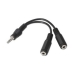 Kabel Audio Jack (3,5 mm) Splitter NANOCABLE 15 cm Zwart 15 cm