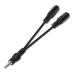 Kabel Audio Jack (3,5 mm) Rozdvojka NANOCABLE 15 cm Černý 15 cm