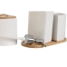 Conjunto de Banho Home ESPRIT Hvid Natur Bambus Dolomite 19,5 x 10 x 19 cm