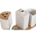 Conjunto de Banho Home ESPRIT Branco Natural Bambu Dolomite 19,5 x 10 x 19 cm