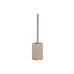 Toiletbørste Home ESPRIT Beige Sølvfarvet Harpiks Bambus 9 x 9 x 37 cm