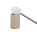 Brosse de salle de wc Home ESPRIT Beige Argenté Résine Bambou 9 x 9 x 37 cm