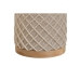 Vessaharja Home ESPRIT Beige Hopeinen Hartsi Bambu 9 x 9 x 37 cm